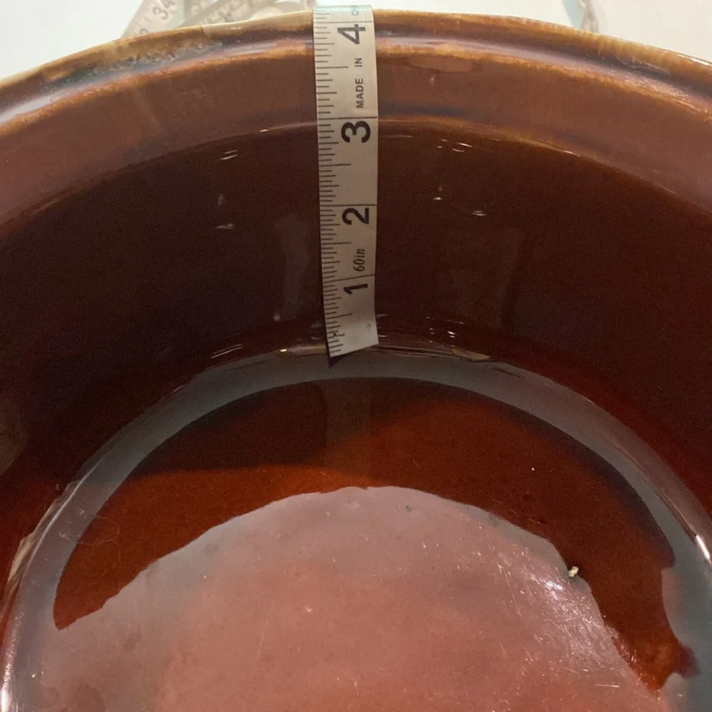 McCoy Brown Drip Glaze Pottery 7076 Bean/Casserole Dish Pot Vintage - Picture 13 of 17